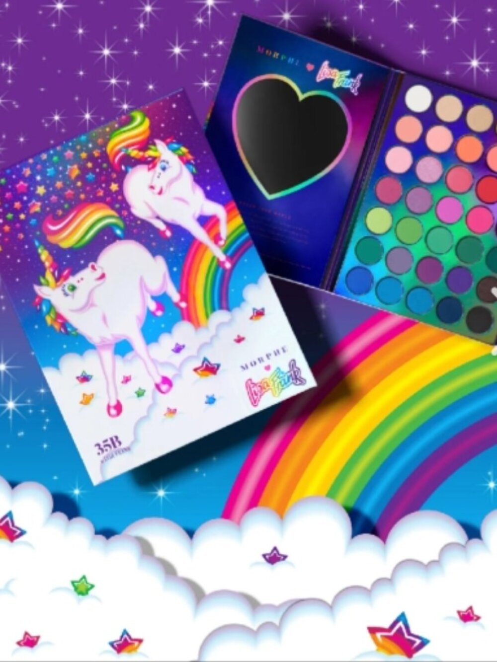 MORPHE x LISA FRANK '35B' Eyeshadow Palette - 35 shades - NEVER USED/SWATCHED